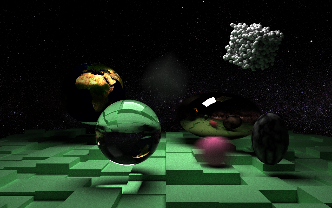 A showcase scene with many features of the path tracer visible. /posts/projects/opengl-and-cpu-path-tracer/images/showcase0.png